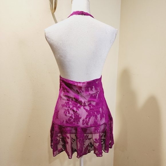 Victoria's Secret magenta lace slip lengerie size S - Picture 5 of 9